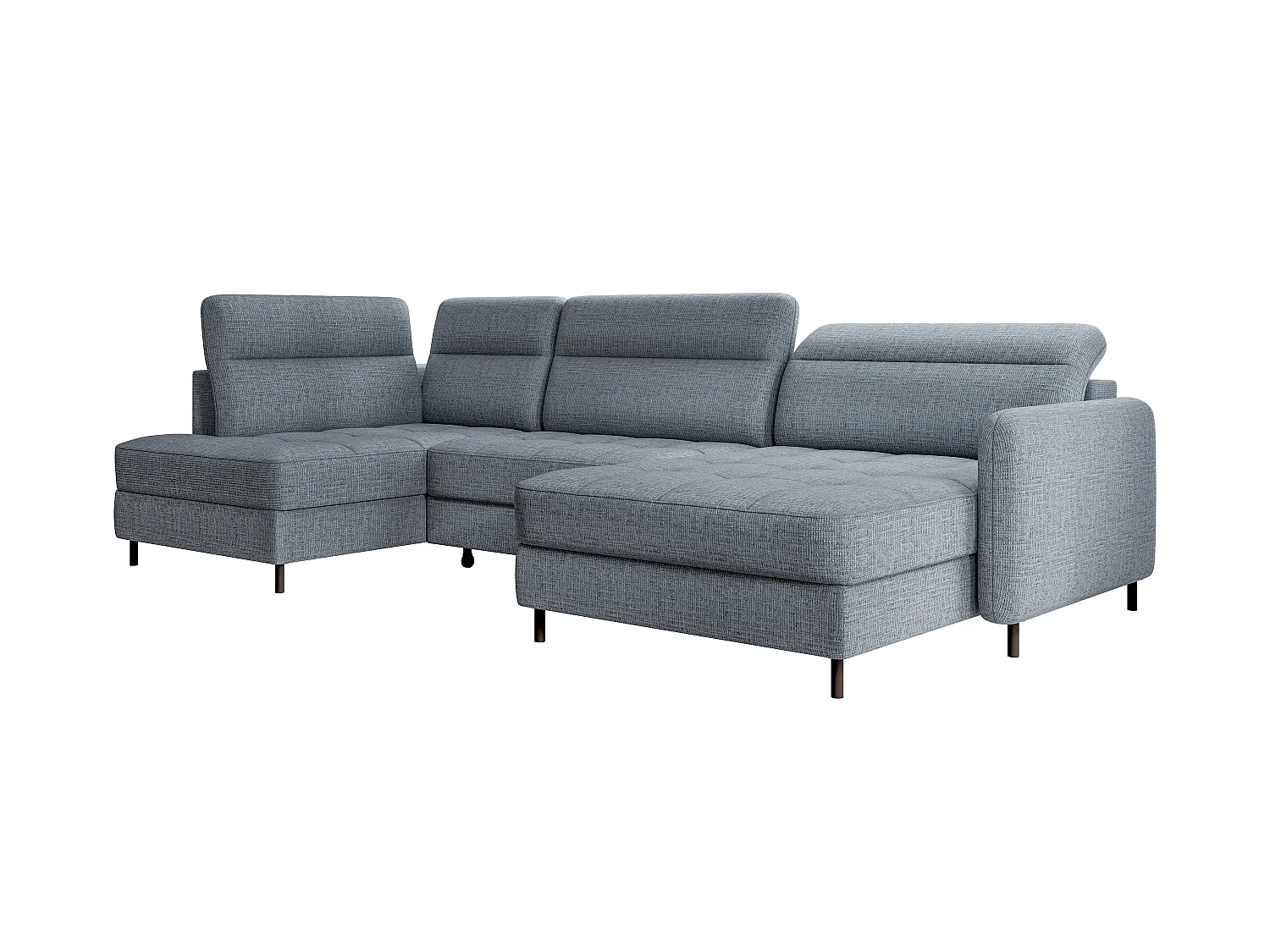 Canapé Corner Silvio UR/Tissu-Gris
