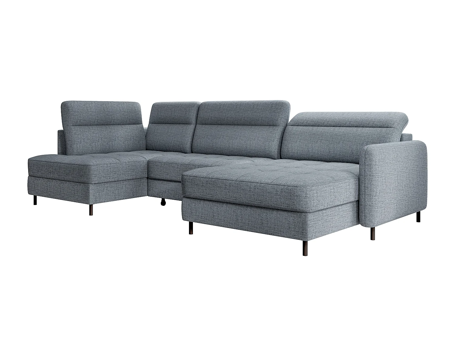 Canapé Corner Silvio UR/Tissu-Gris