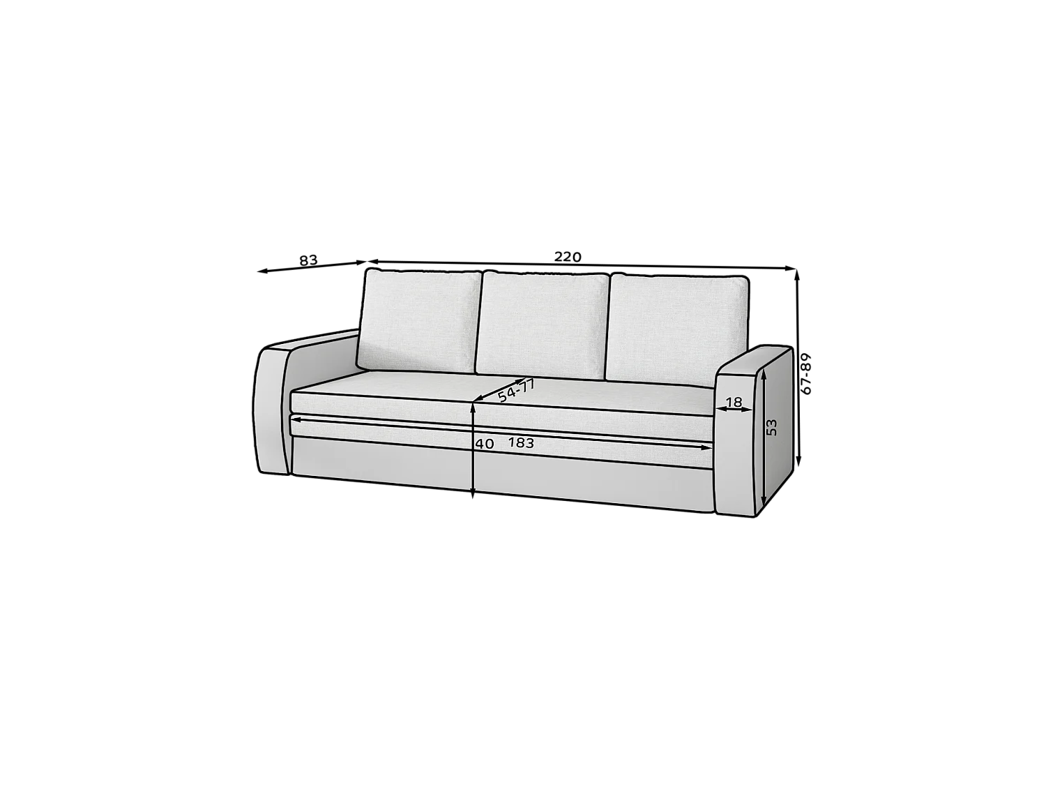 3 Pers. Canapé Manila