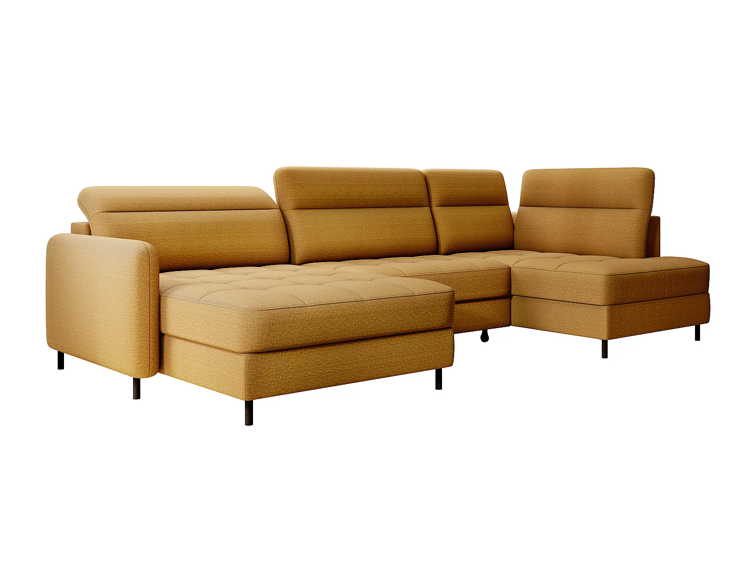 Canapé Corner Silvio UL/Tissu-Orange