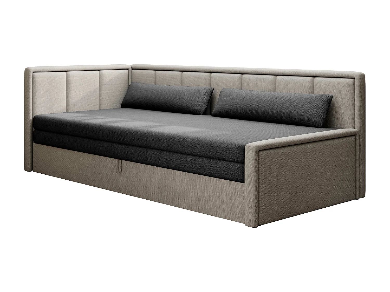 Divano Hugo R/Rivestimento in tessuto/Beige e Antracite