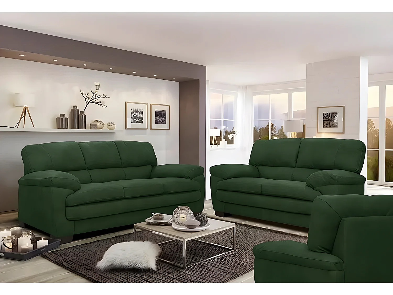 Positano (Set 3+2+1)Tissu/Vert