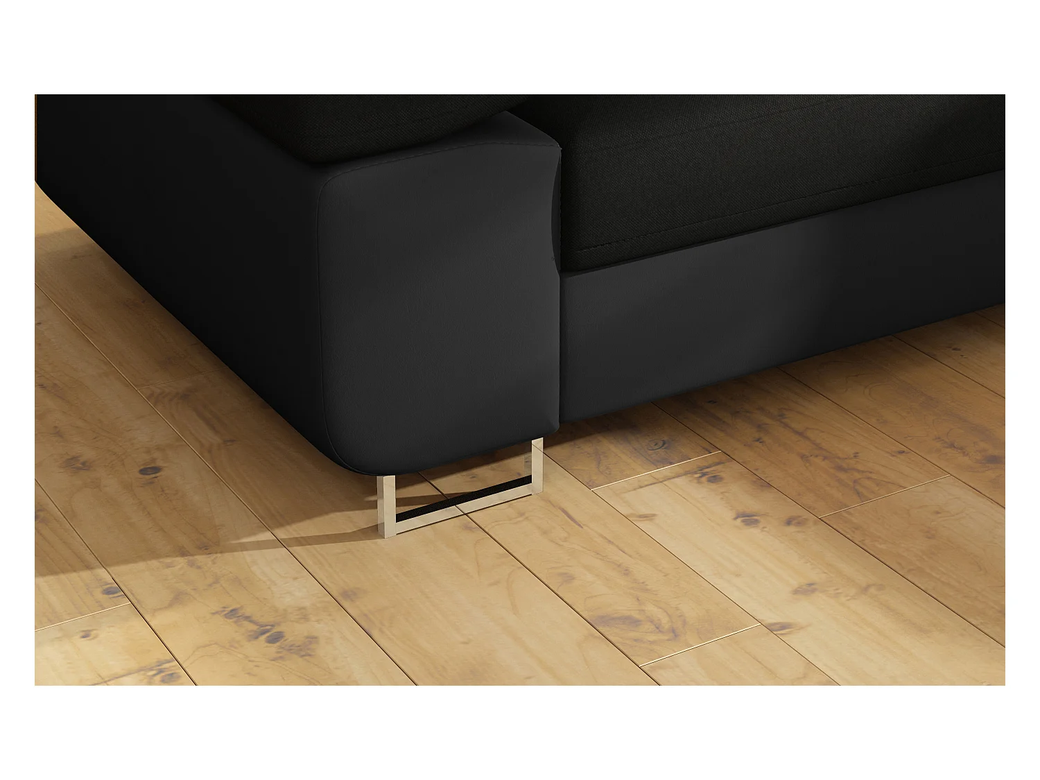 Canapé Corner Rondon R/Tessu/Anthracite&Noir/En stock