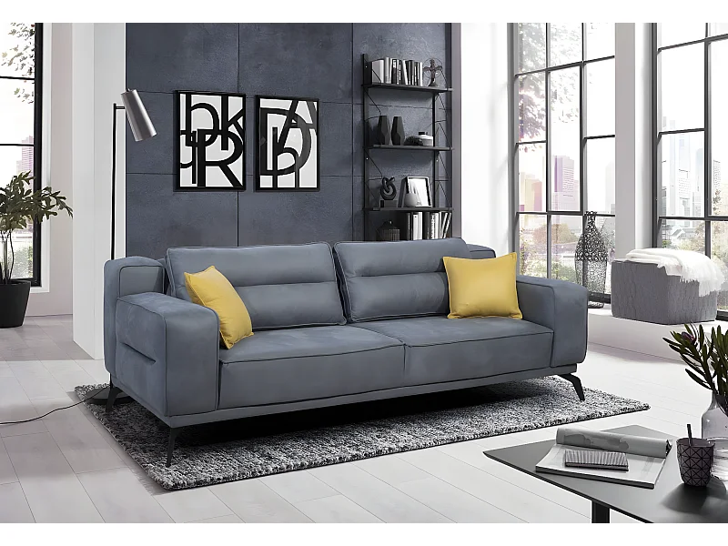 3 Pers. Canapé Milano/Tissu/Gris