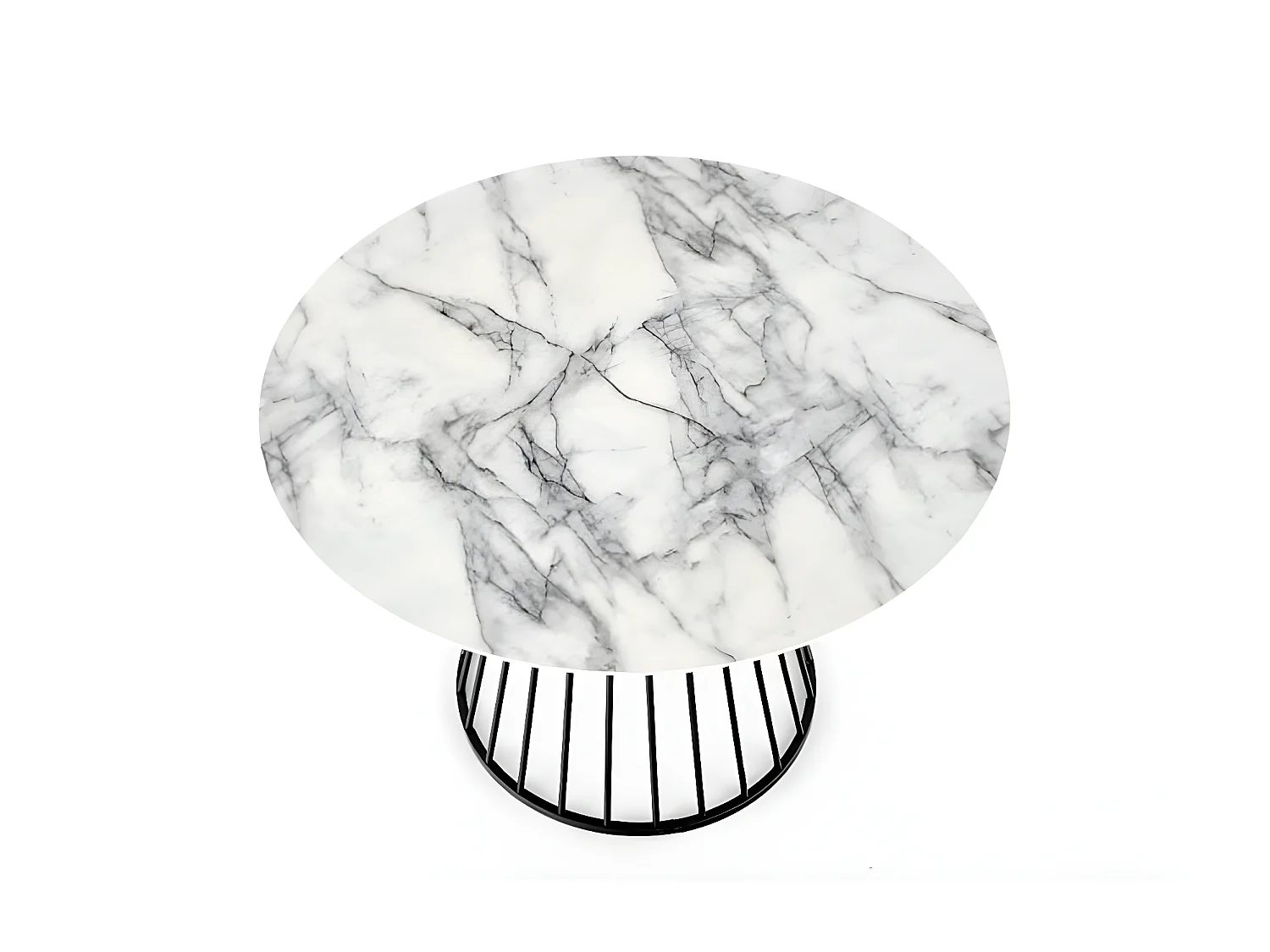 Esstisch Broadway/MDF/Furnier/Marmor Design/Weiss&Schwarz