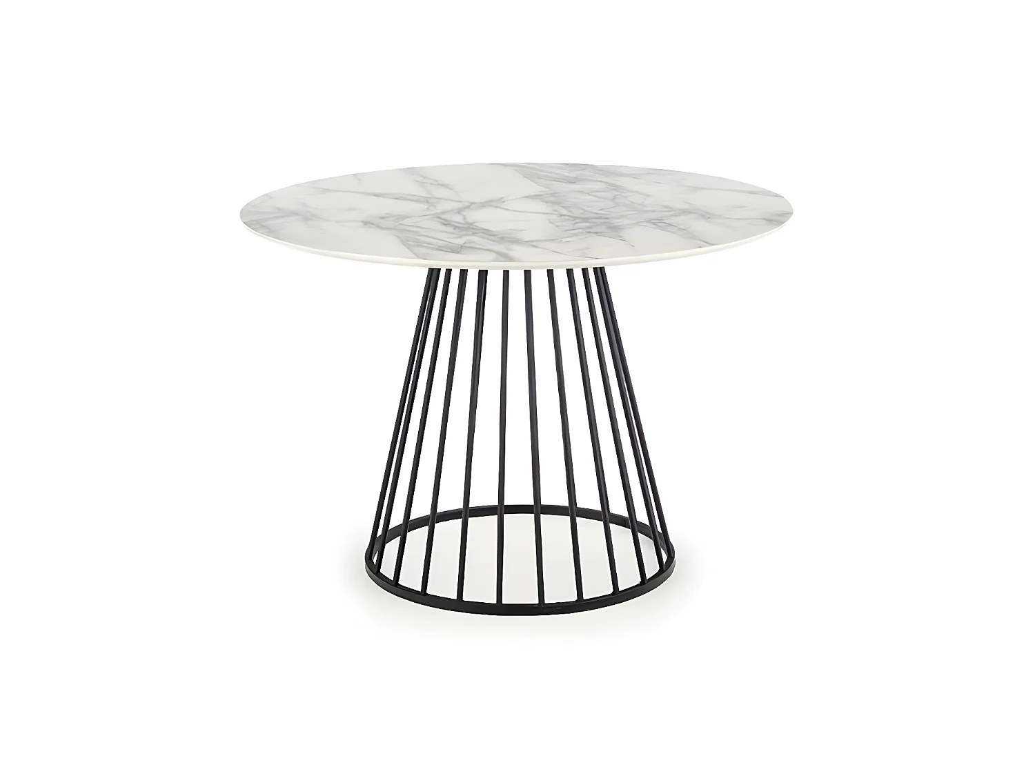 Esstisch Broadway/MDF/Furnier/Marmor Design/Weiss&Schwarz