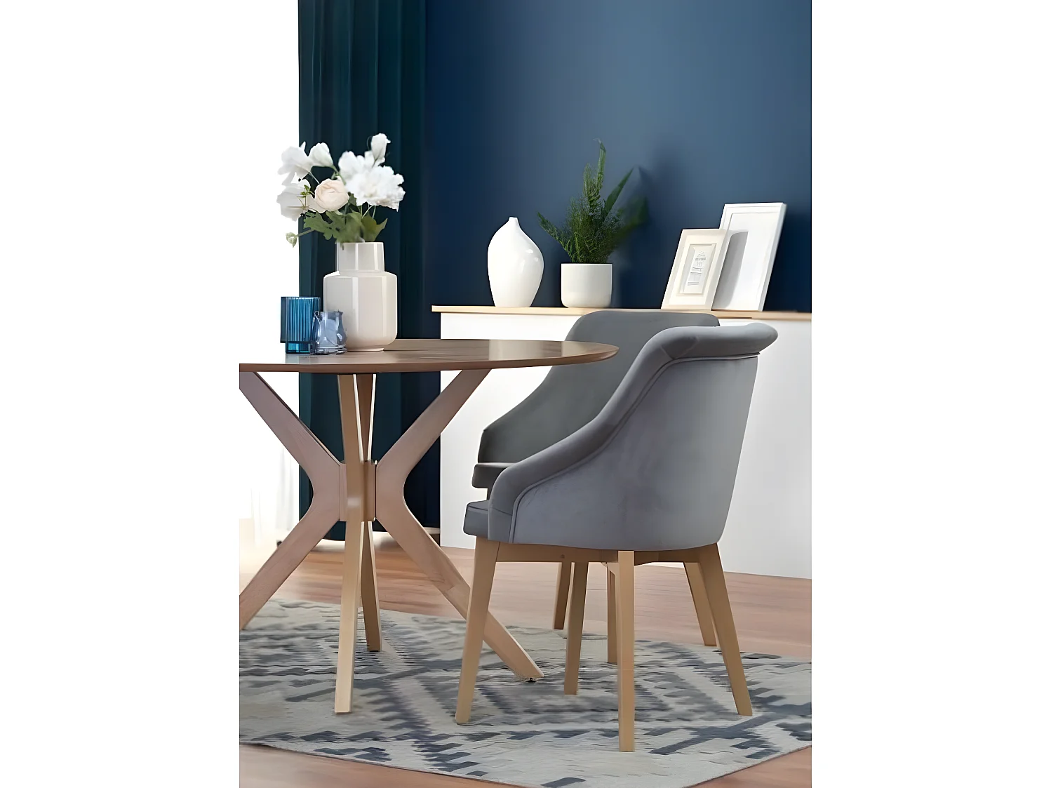 Tavolo da pranzo Nicola/Rotondo/MDF//Marrone