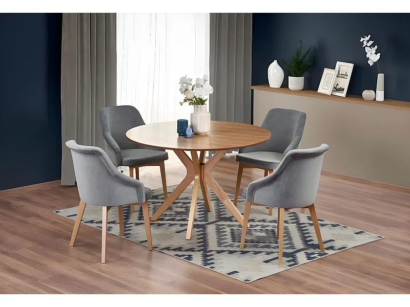 Esstisch Nicola/Rund/MDF//Braun