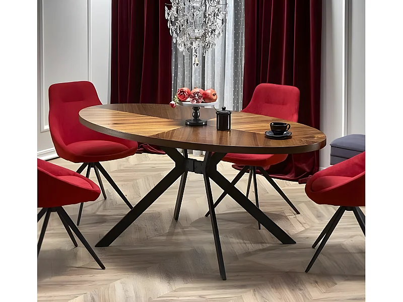 Esstisch Locarno(90x170)/MDF&Furnier/Braun