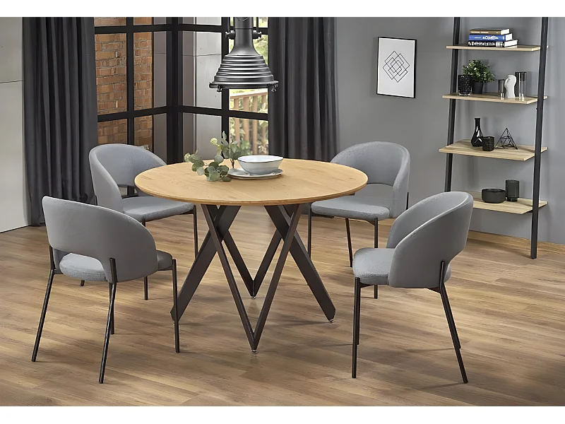 Table à manger Arnold (O120)/Marron&Noir