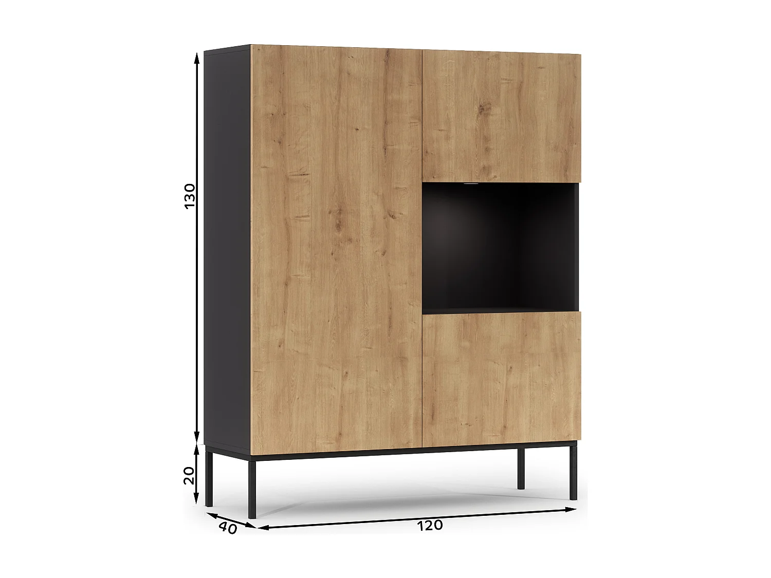 Highboard Farnia MW / In Magazzino/Artisan&Nero