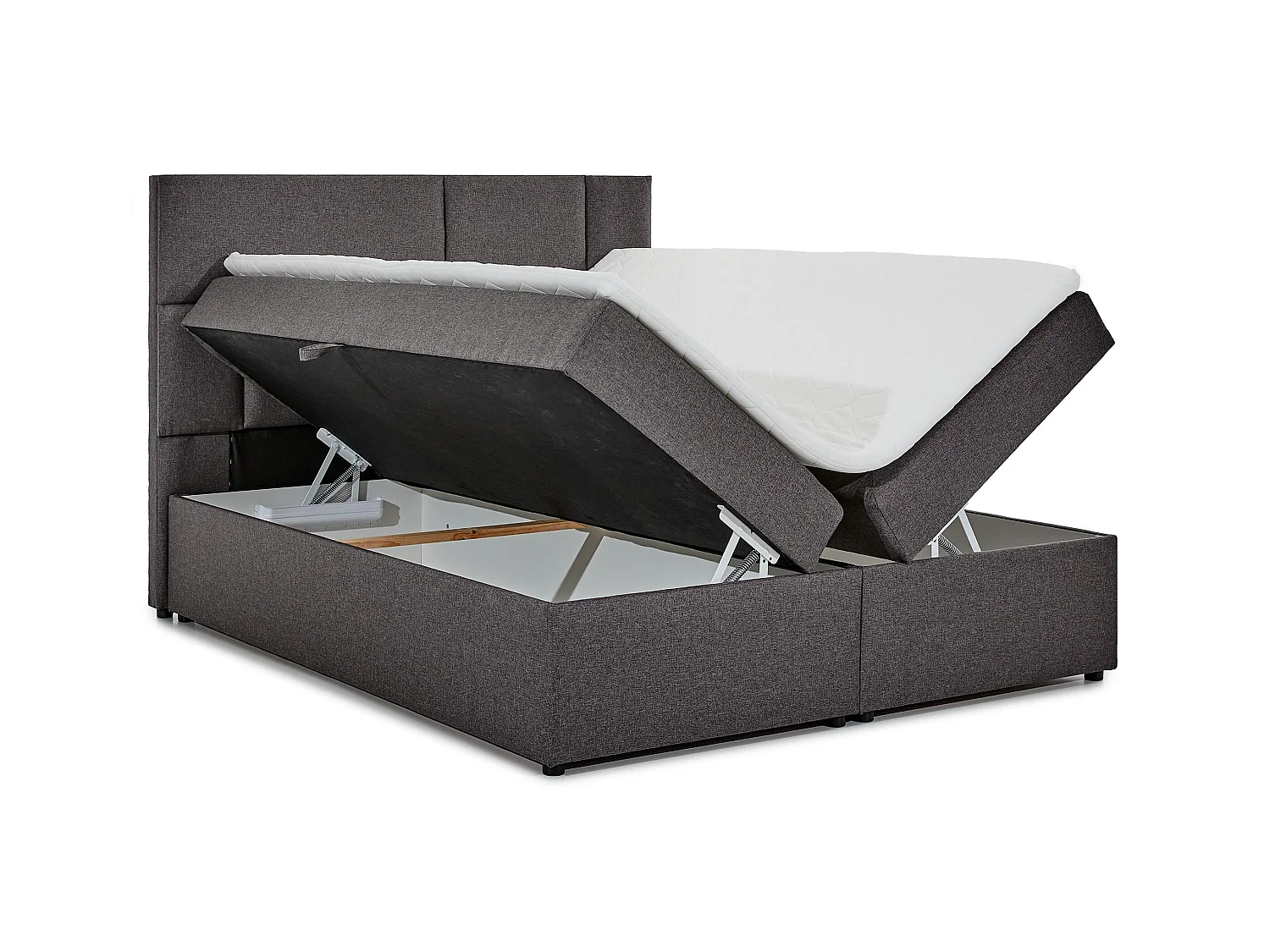 Box Spring Lit Limbardo S (140x200)/Tissu-Vert