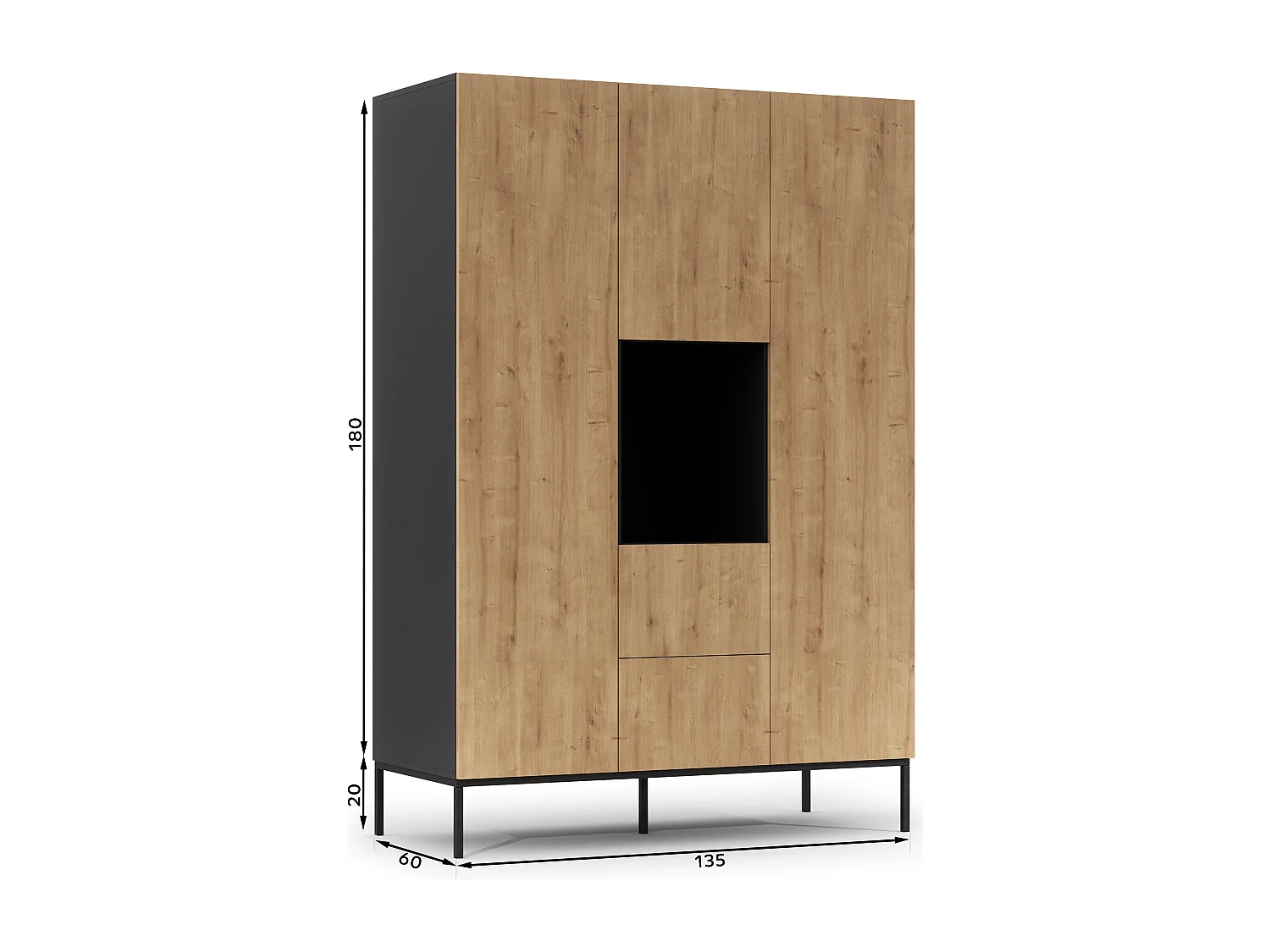 Highboard Farnia XLW / Ab Lager/Artisan&Schwarz