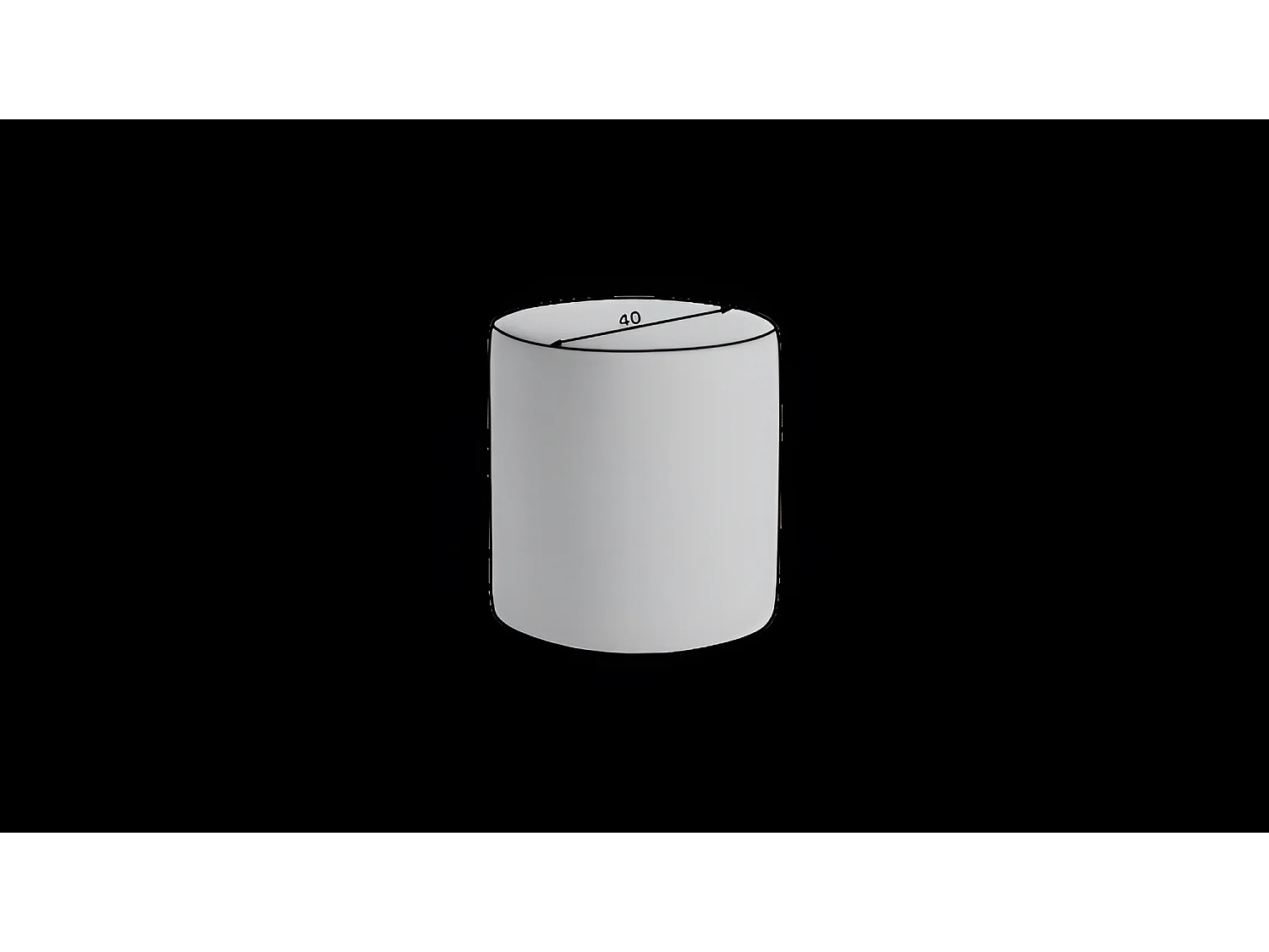 Pouf Jasmin/Tissu/Orange/En stock