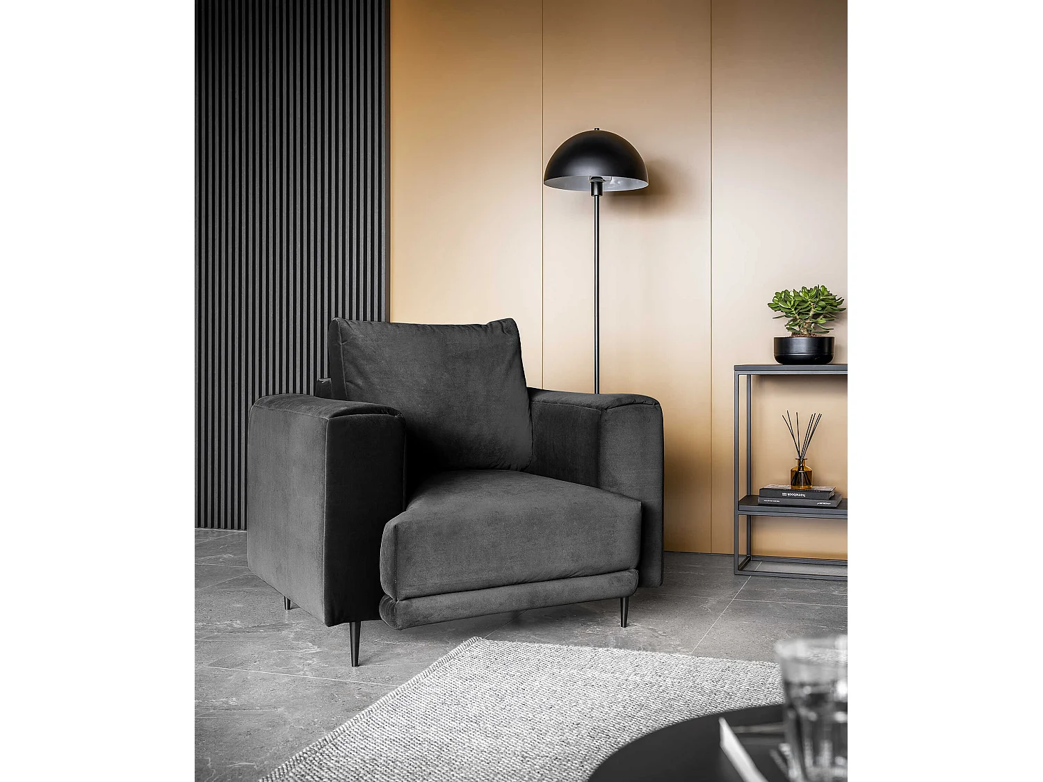 Scrivania Hobas/Bianco/Marrone/Nero/Chipboard laminato