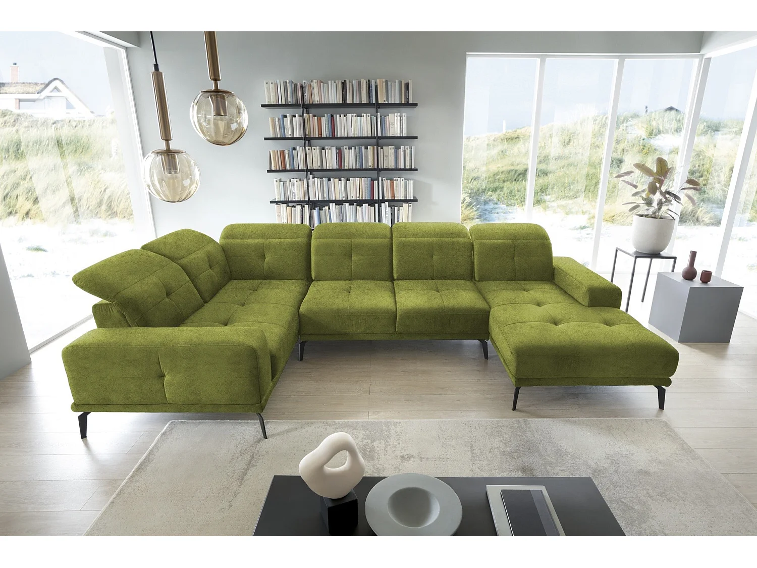 Ecksofa Conrado UL/Stoff-Beige