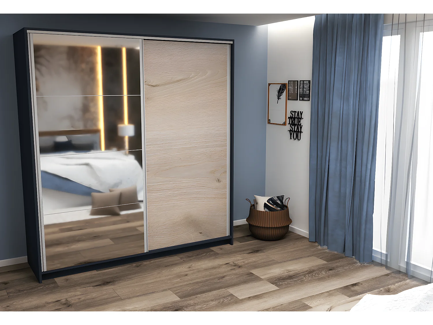 Kleiderschrank Jan L (200cm)