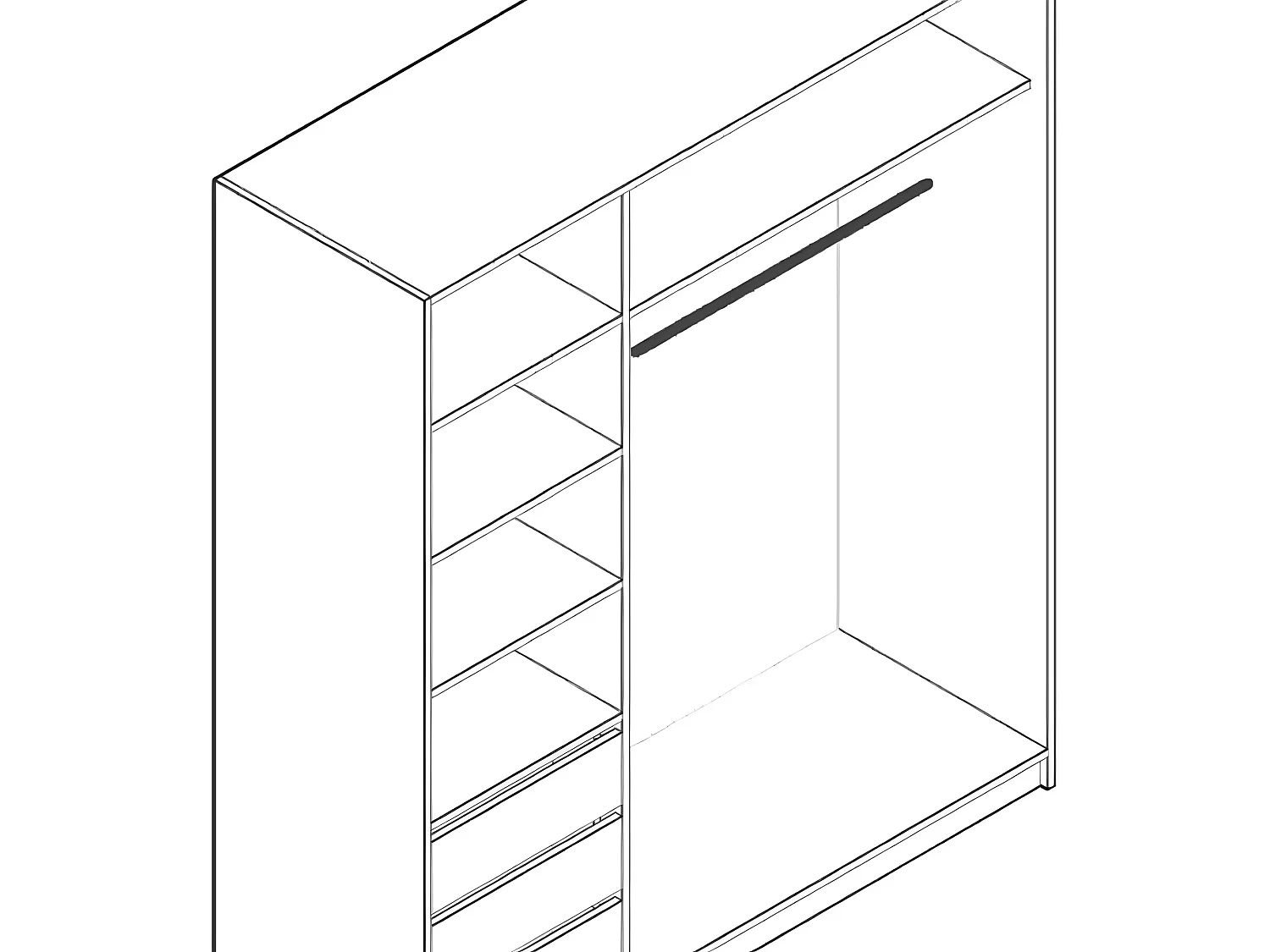 Kleiderschrank Jan L (200cm)