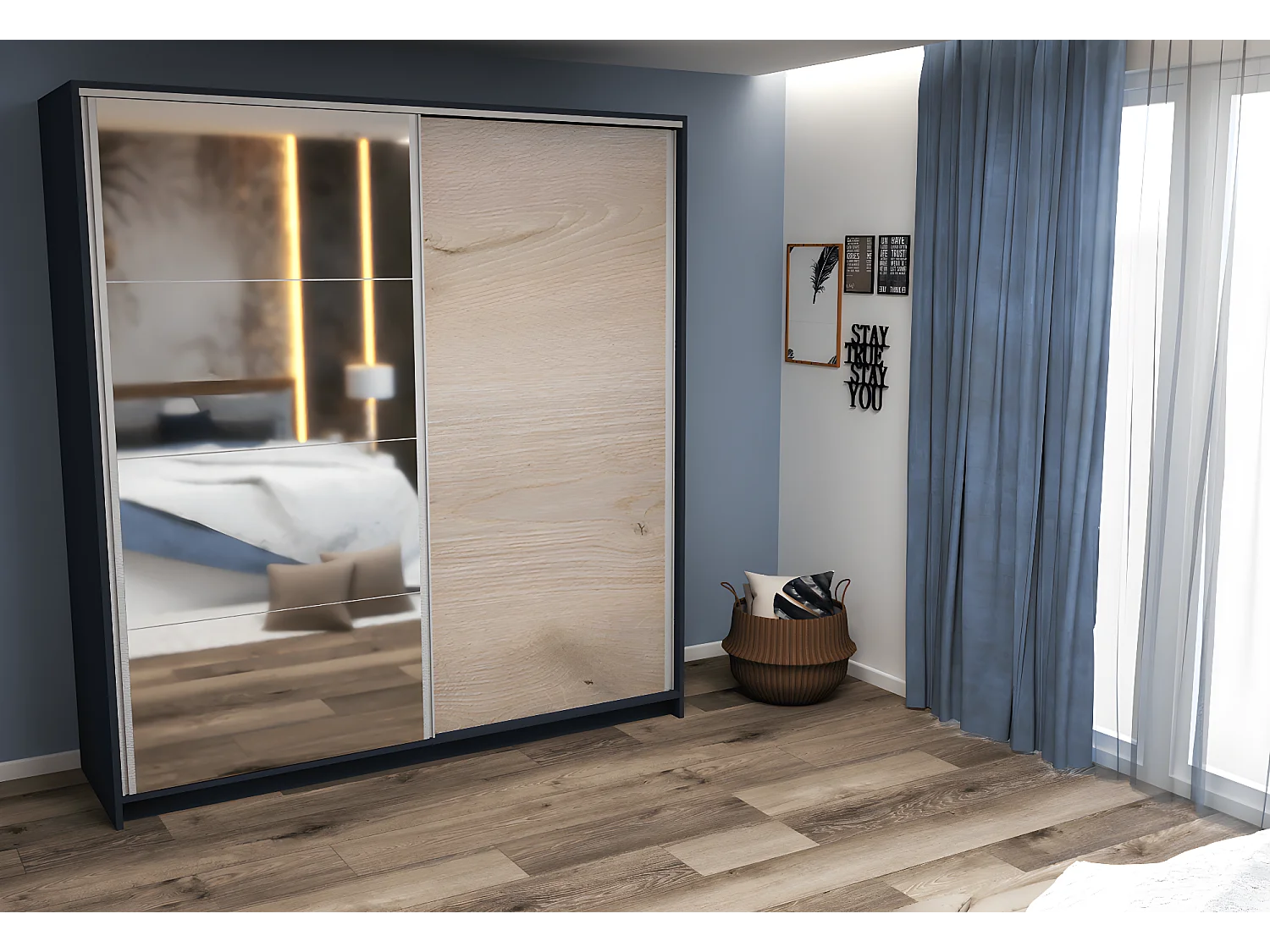 Kleiderschrank Jan L (200cm)