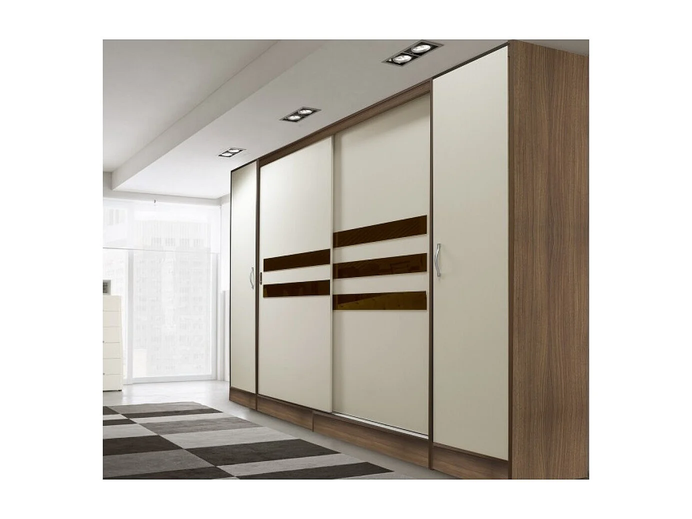 Kleiderschrank Buby (300cm)/Beige&Braun