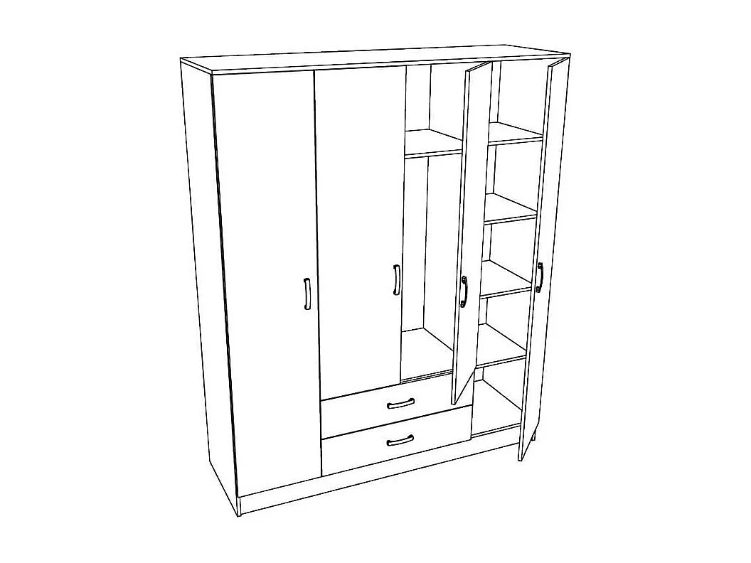 Kleiderschrank Iva XL (160cm)