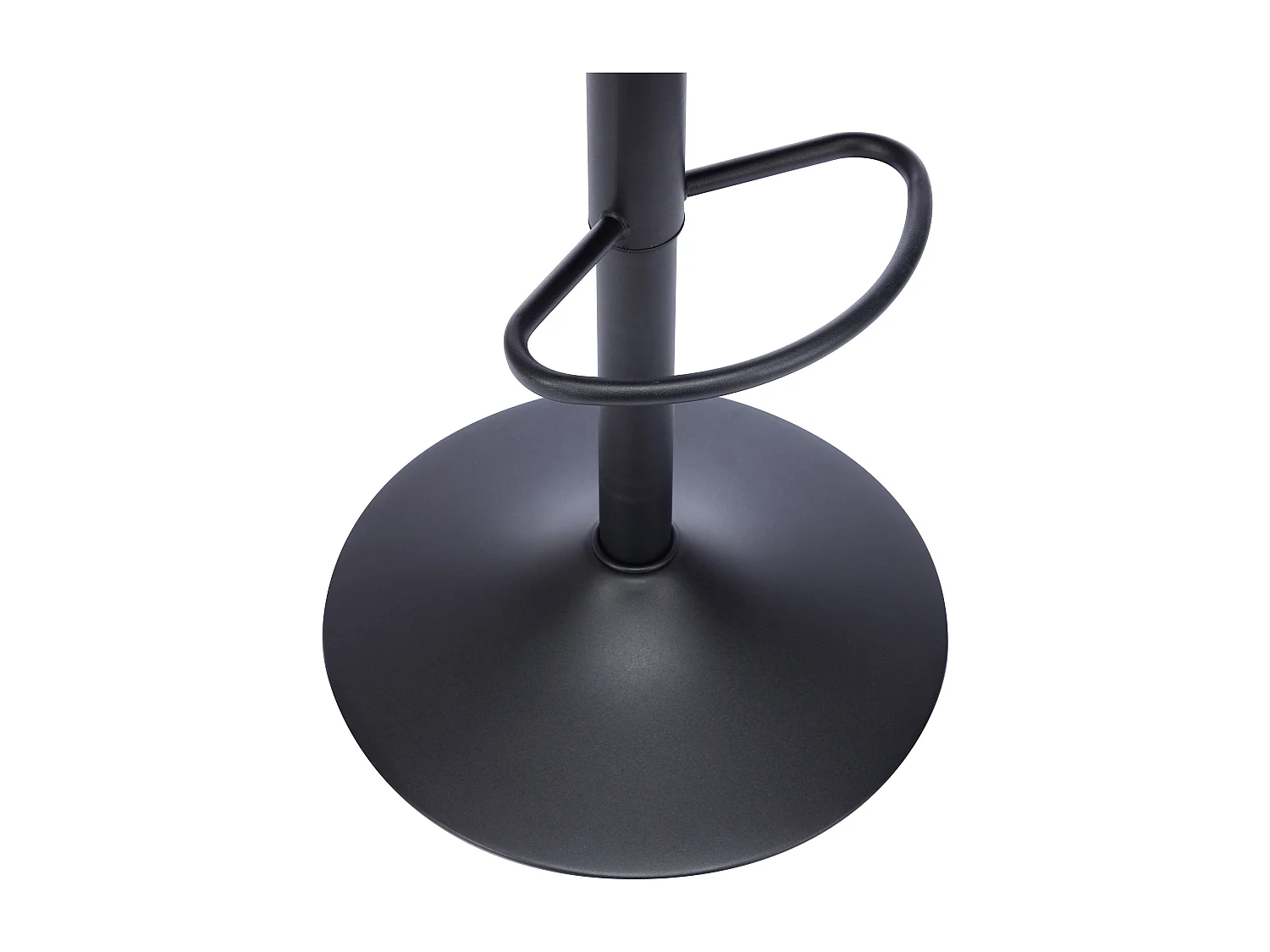 Set van 2 barkrukken van stof en zwart metaal - Verstelbare hoogte - Crèmewit - LIKOLIA