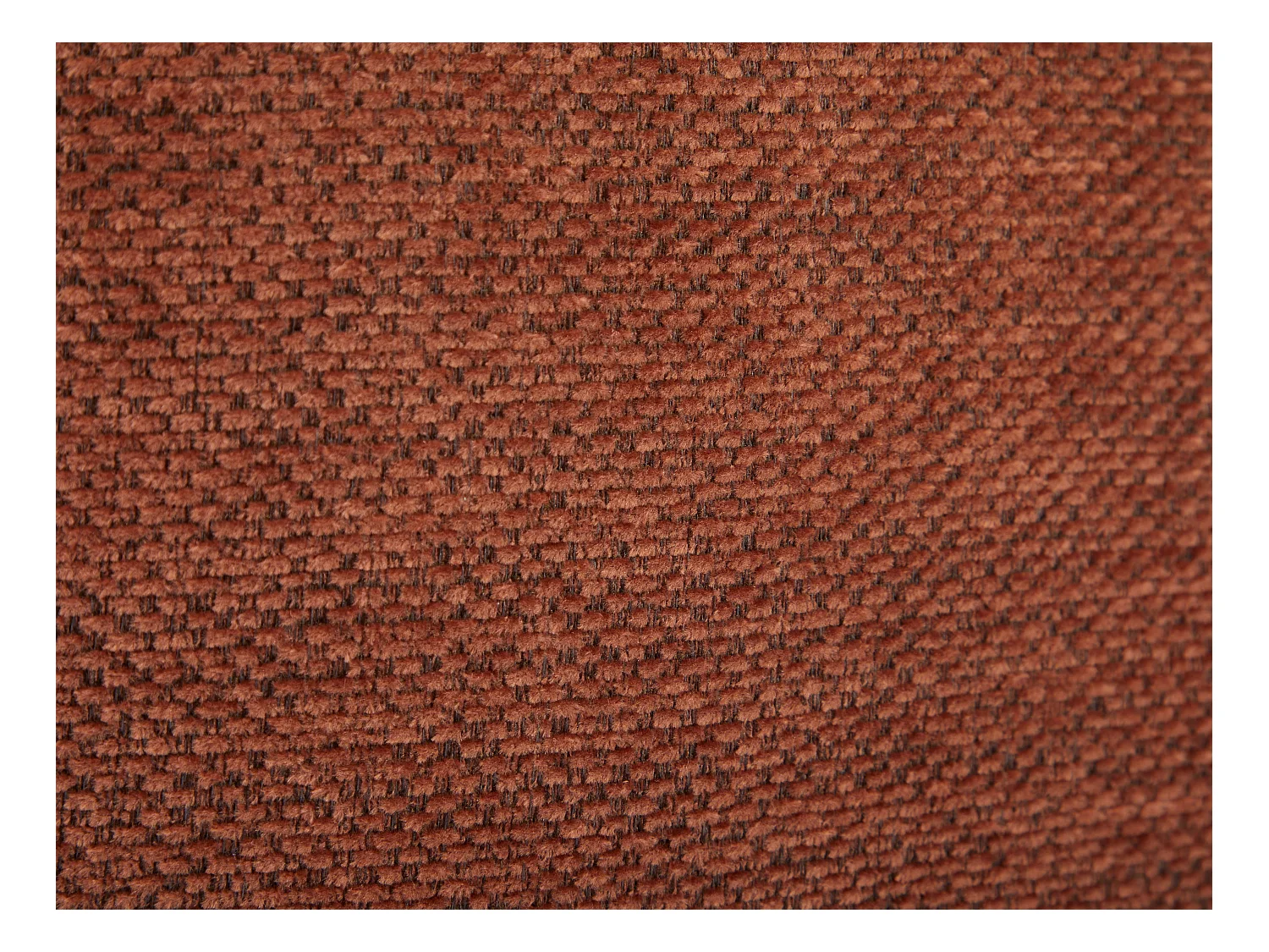 Sæt med 2 stole med armlæn i tekstilstof og sort metal - Terracotta - NISTOSIA