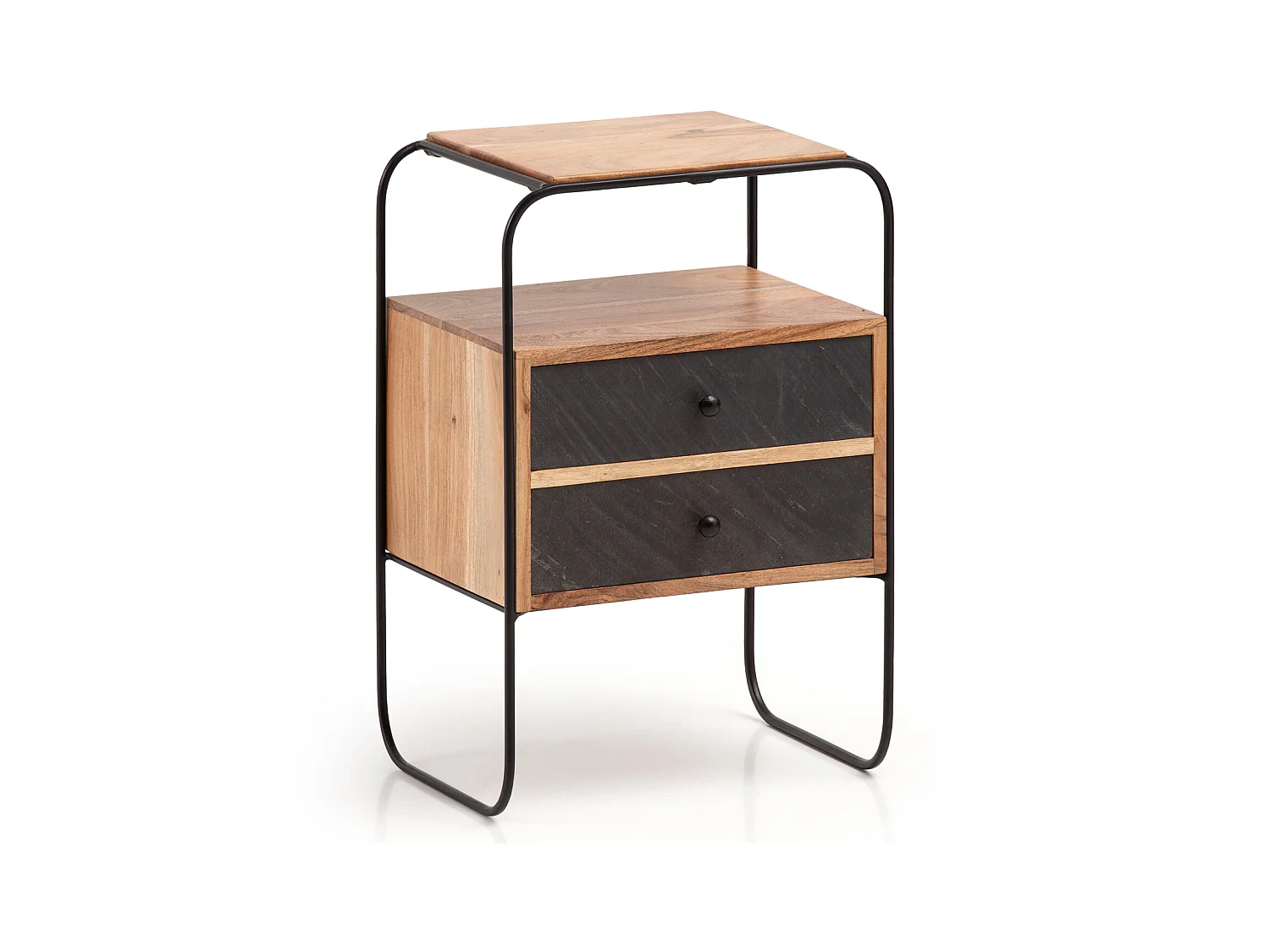 Table de Chevet Marron Bois Massif 40x60x30 cm Table de Nuit d'appoint Haute
