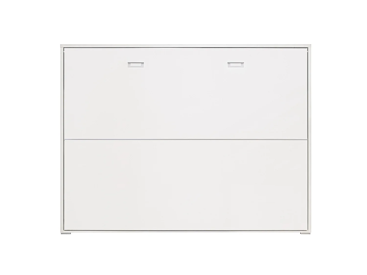 Lit pliant horizontal double 135X190 couleur blanc