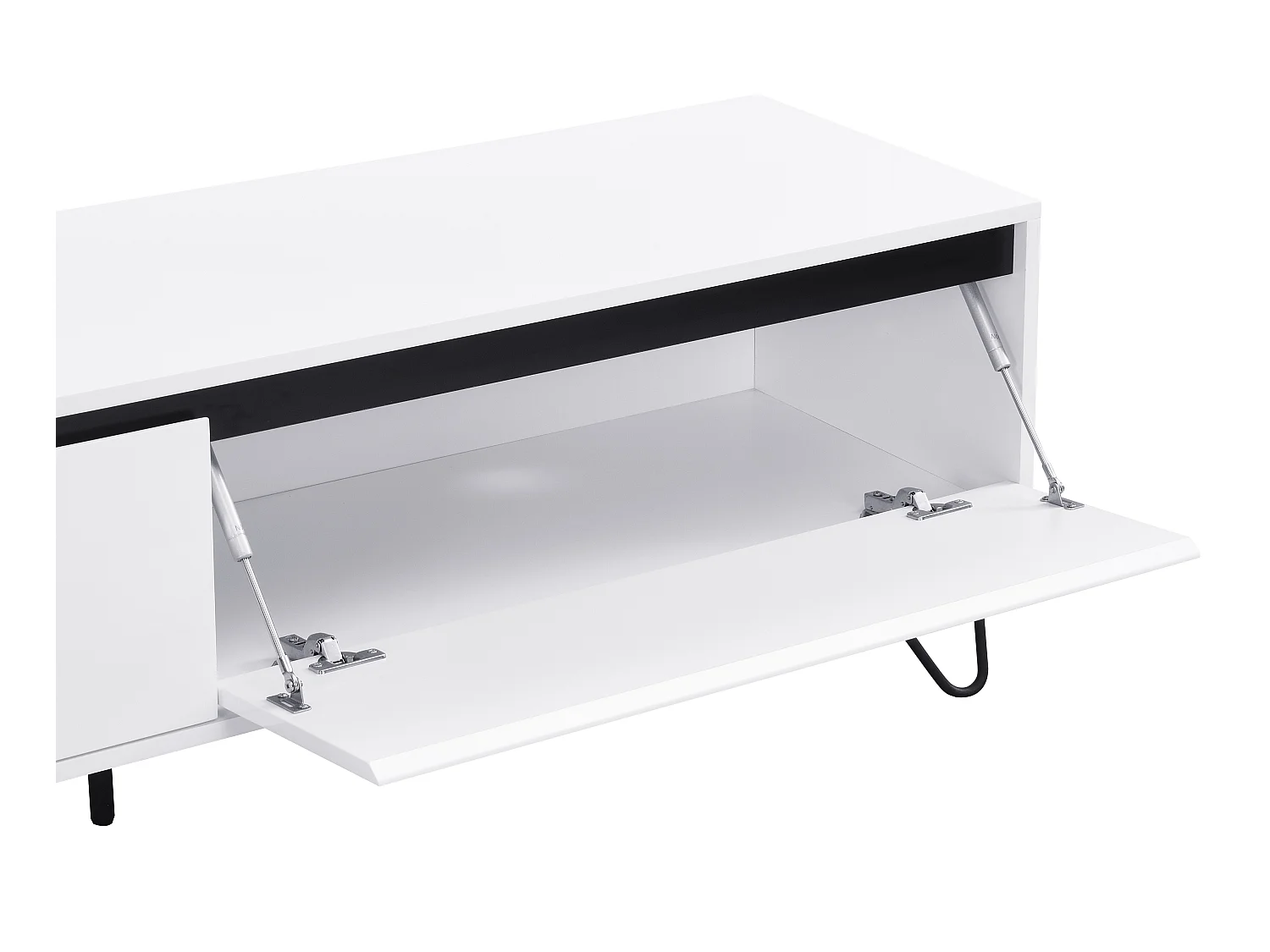 Mueble TV con 2 puertas de MDF y acero - Blanco y negro - ABUJA de Pascal Morabito