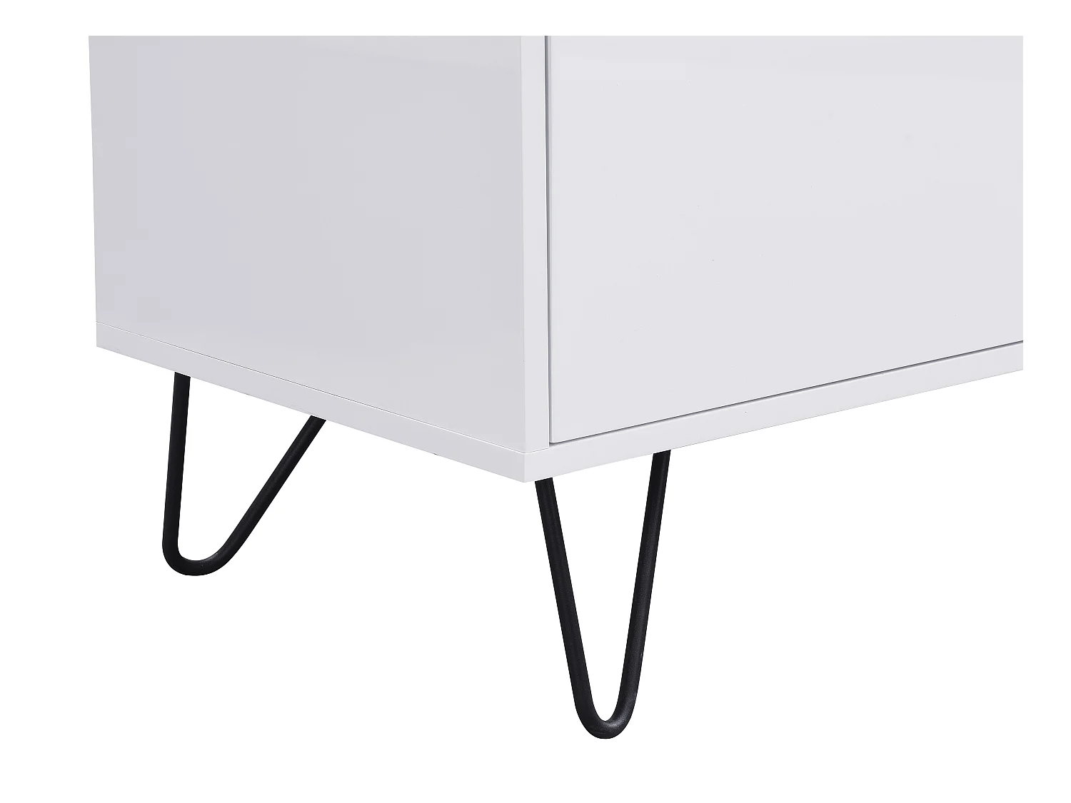 Mueble TV con 2 puertas de MDF y acero - Blanco y negro - ABUJA de Pascal Morabito