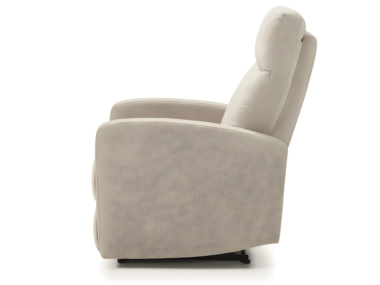 Fauteuil relax électrique en tissu waterproof couleur Ivoire -  L. 66 x P. 88 x H. 103 cm