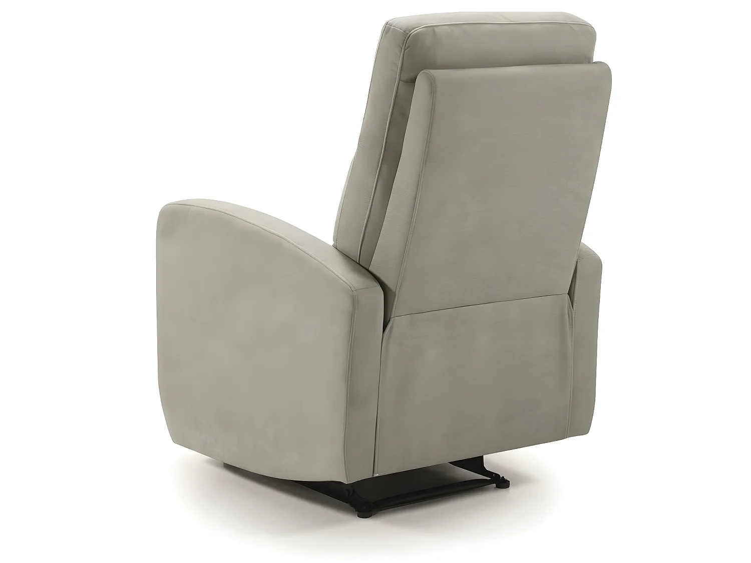 Fauteuil relax manuel en tissu waterproof couleur Gris perle - L. 66 x P. 88 x H. 103 cm