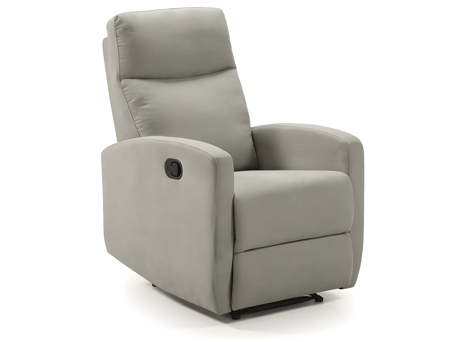 Fauteuil relax manuel en tissu waterproof couleur Gris perle - L. 66 x P. 88 x H. 103 cm