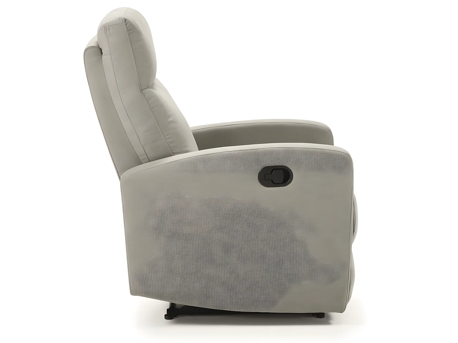 Fauteuil relax manuel en tissu waterproof couleur Gris perle - L. 66 x P. 88 x H. 103 cm