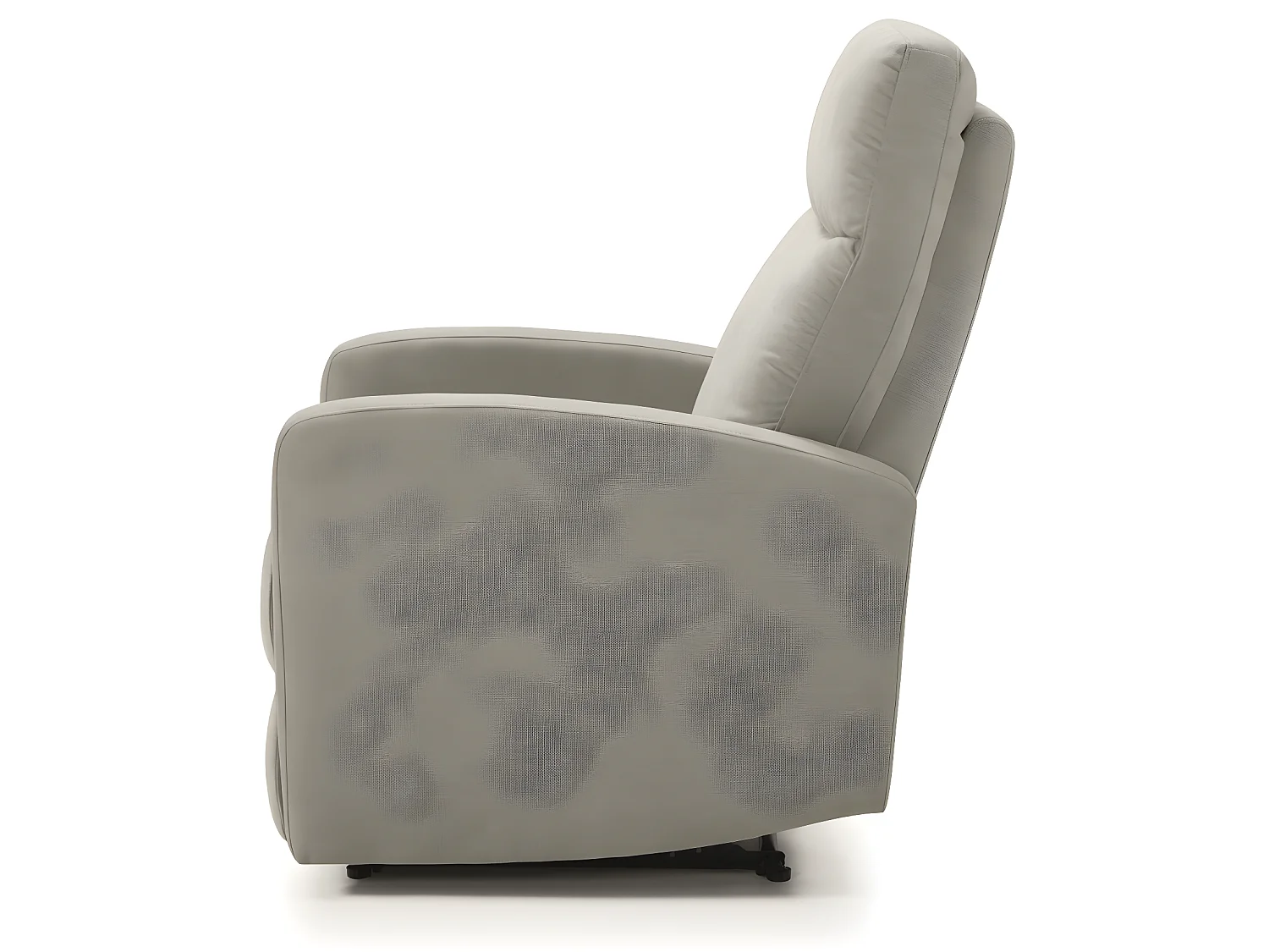 Fauteuil relax manuel en tissu waterproof couleur Gris perle - L. 66 x P. 88 x H. 103 cm