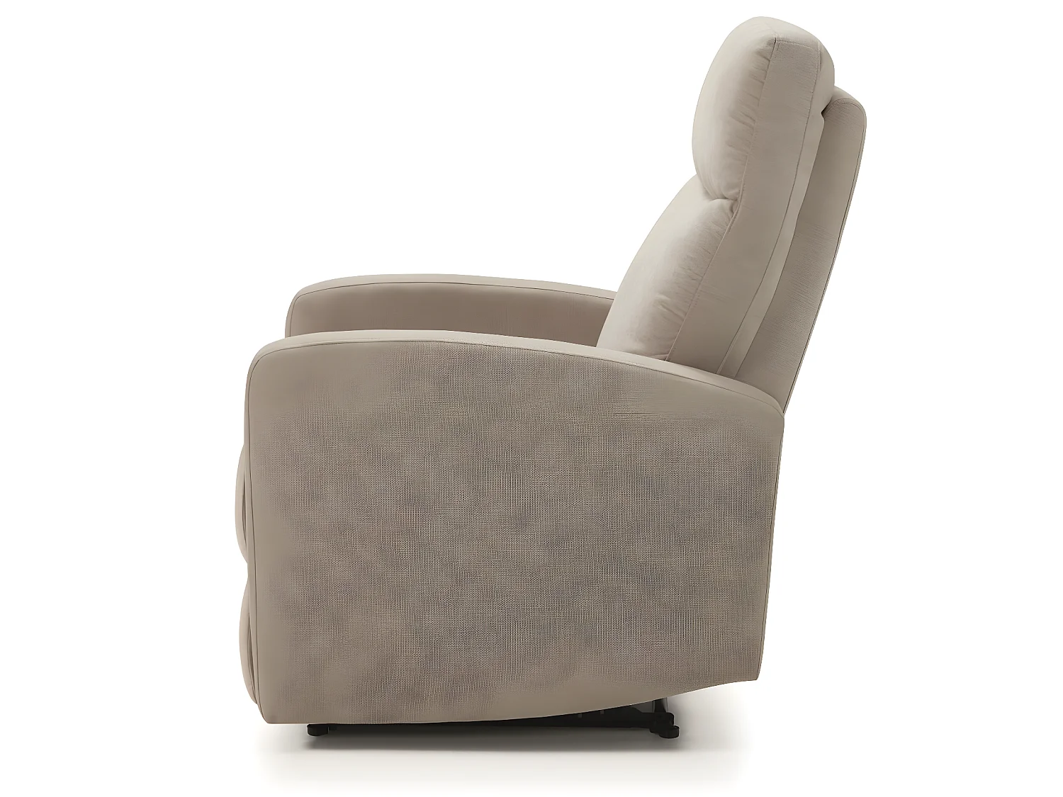 Fauteuil relax électrique en tissu waterproof couleur Crème - L. 66 x P. 88 x H. 103 cm