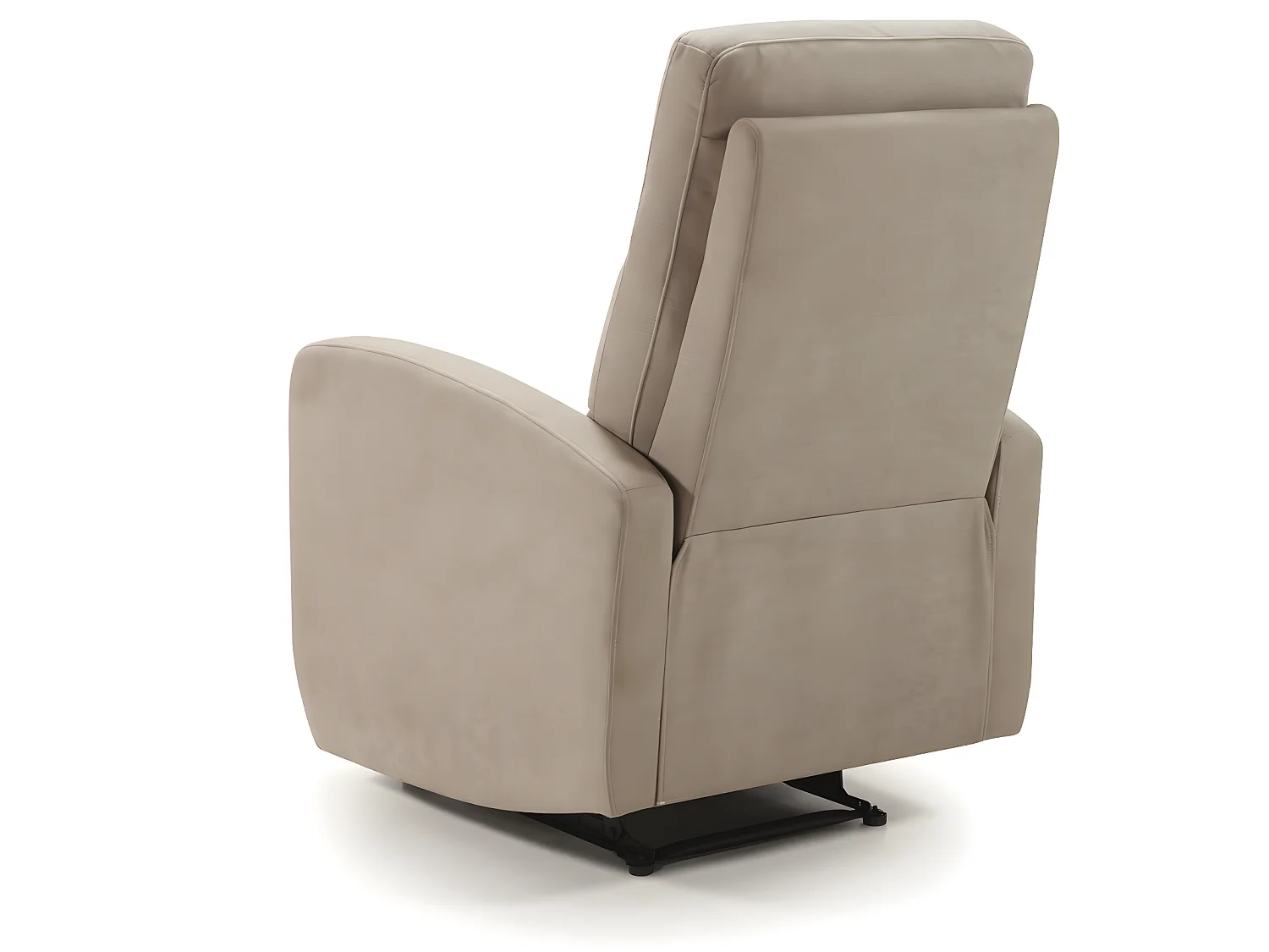 Fauteuil relax électrique en tissu waterproof couleur Crème - L. 66 x P. 88 x H. 103 cm