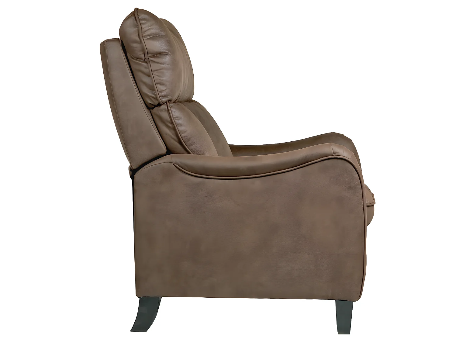 Fauteuil relax manuel en microfibre couleur sable  - L. 76 x P. 90 x H. 108 cm