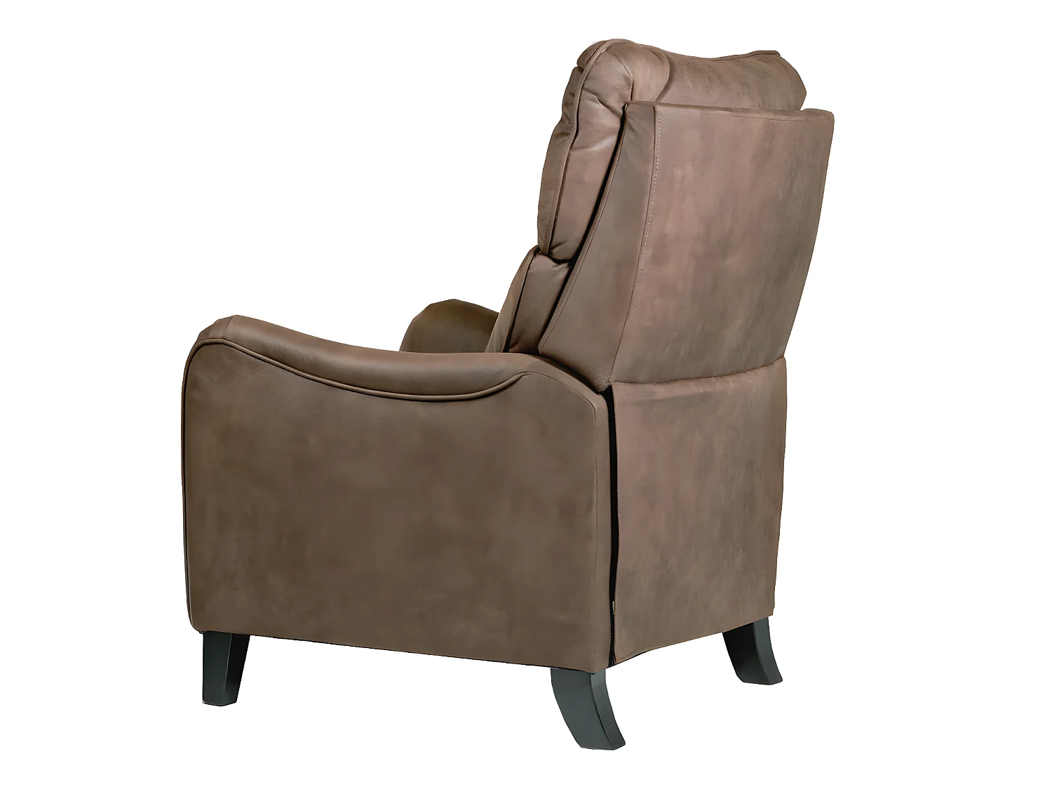 Fauteuil relax manuel en microfibre couleur sable  - L. 76 x P. 90 x H. 108 cm
