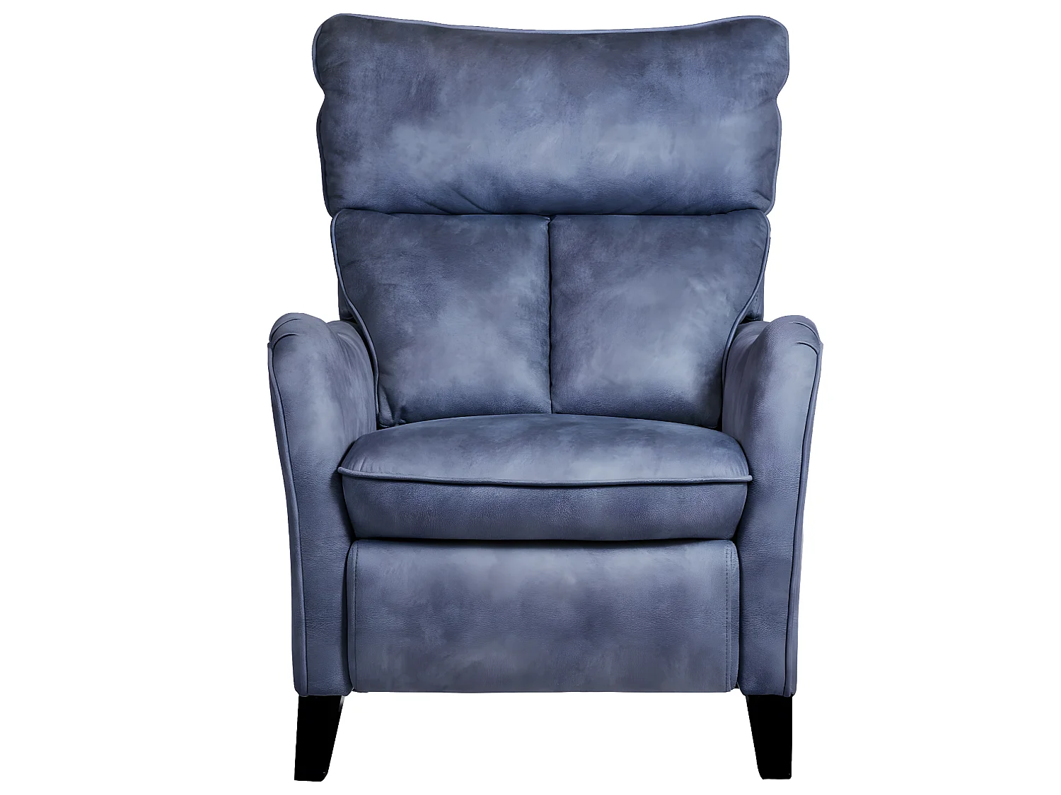 Fauteuil relax manuel en microfibre couleur Bleu - L. 76 x P. 90 x H. 108 cm