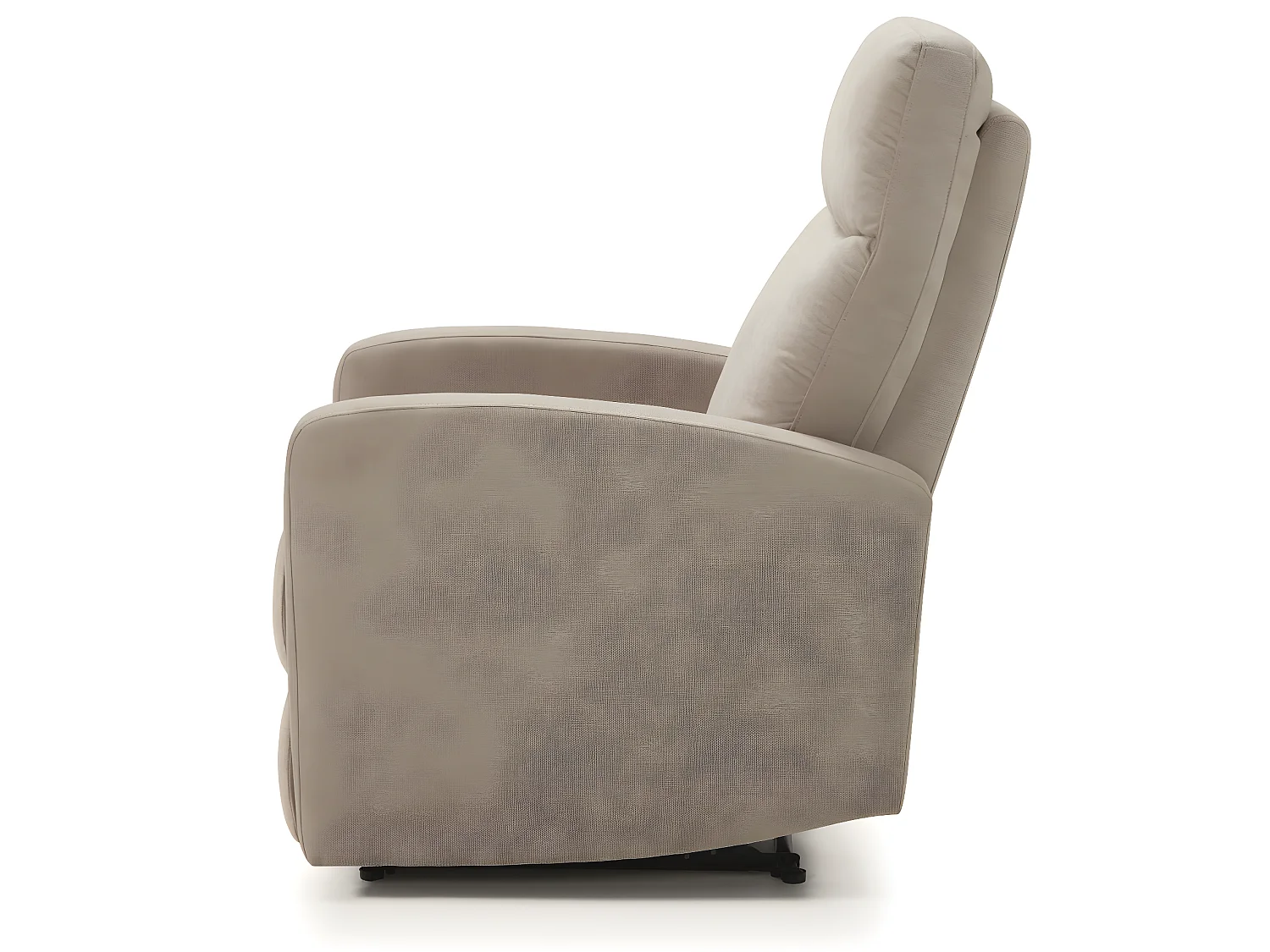 Fauteuil relax manuel en tissu waterproof couleur Crème - L. 66 x P. 88 x H. 103 cm