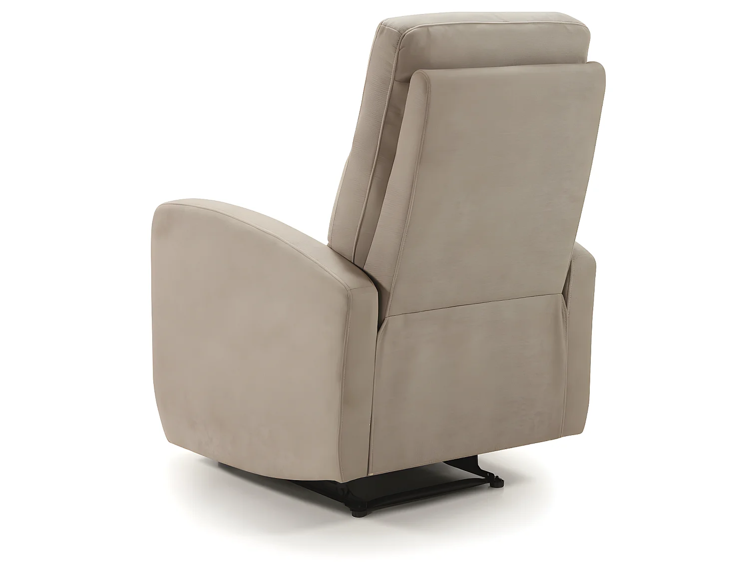 Fauteuil relax manuel en tissu waterproof couleur Crème - L. 66 x P. 88 x H. 103 cm