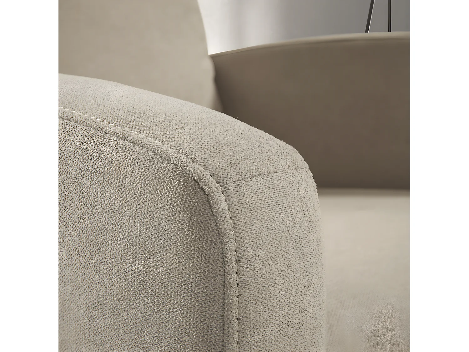 Fauteuil relax manuel en tissu waterproof couleur Crème - L. 66 x P. 88 x H. 103 cm