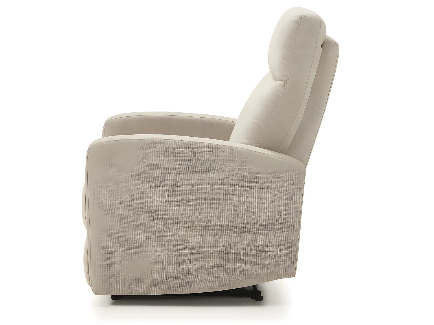 Fauteuil relax manuel en tissu waterproof couleur Ivoire - L. 66 x P. 88 x H. 103 cm