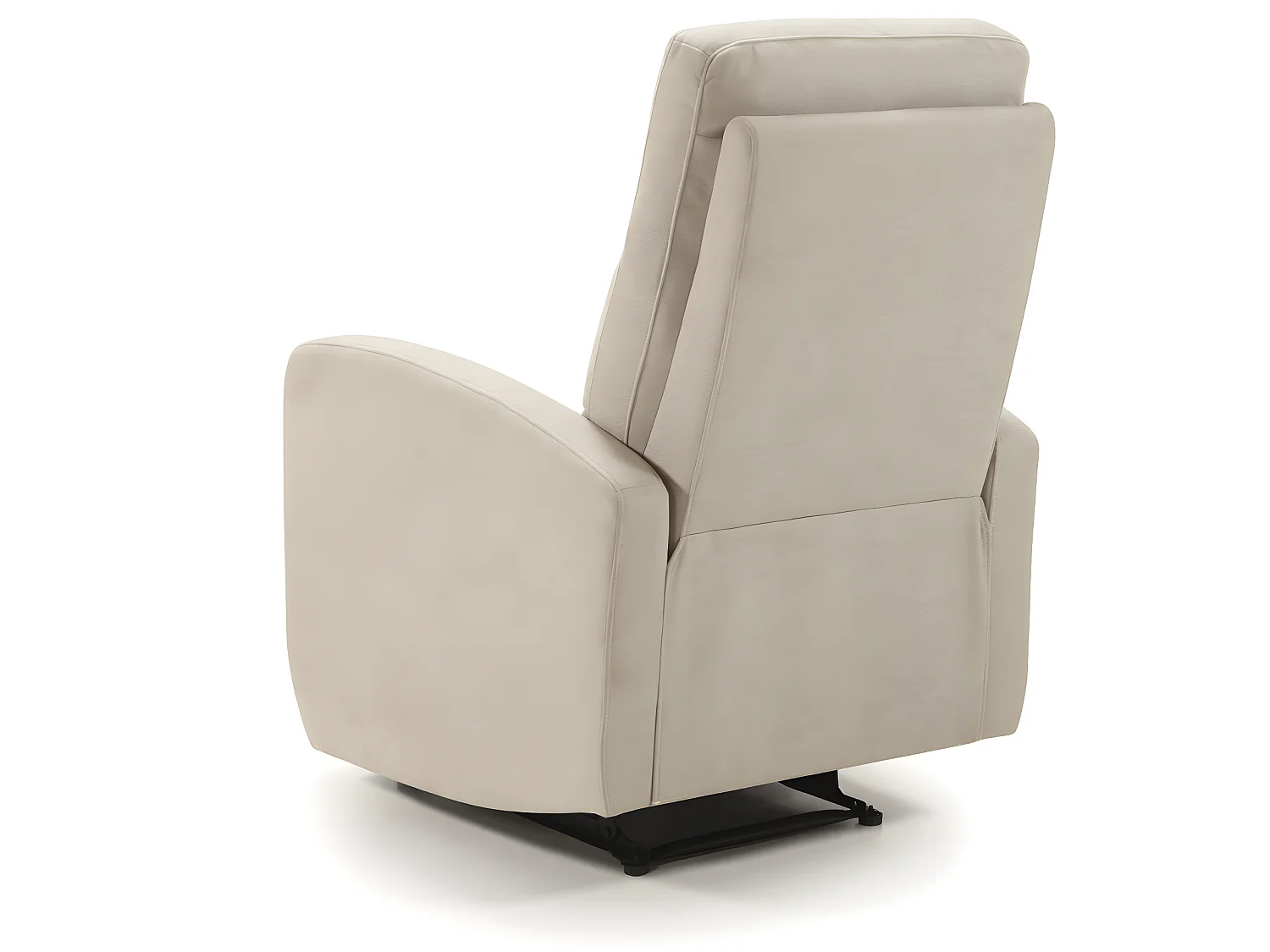 Fauteuil relax manuel en tissu waterproof couleur Ivoire - L. 66 x P. 88 x H. 103 cm