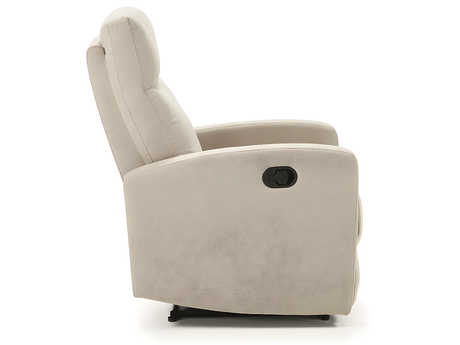 Fauteuil relax manuel en tissu waterproof couleur Ivoire - L. 66 x P. 88 x H. 103 cm