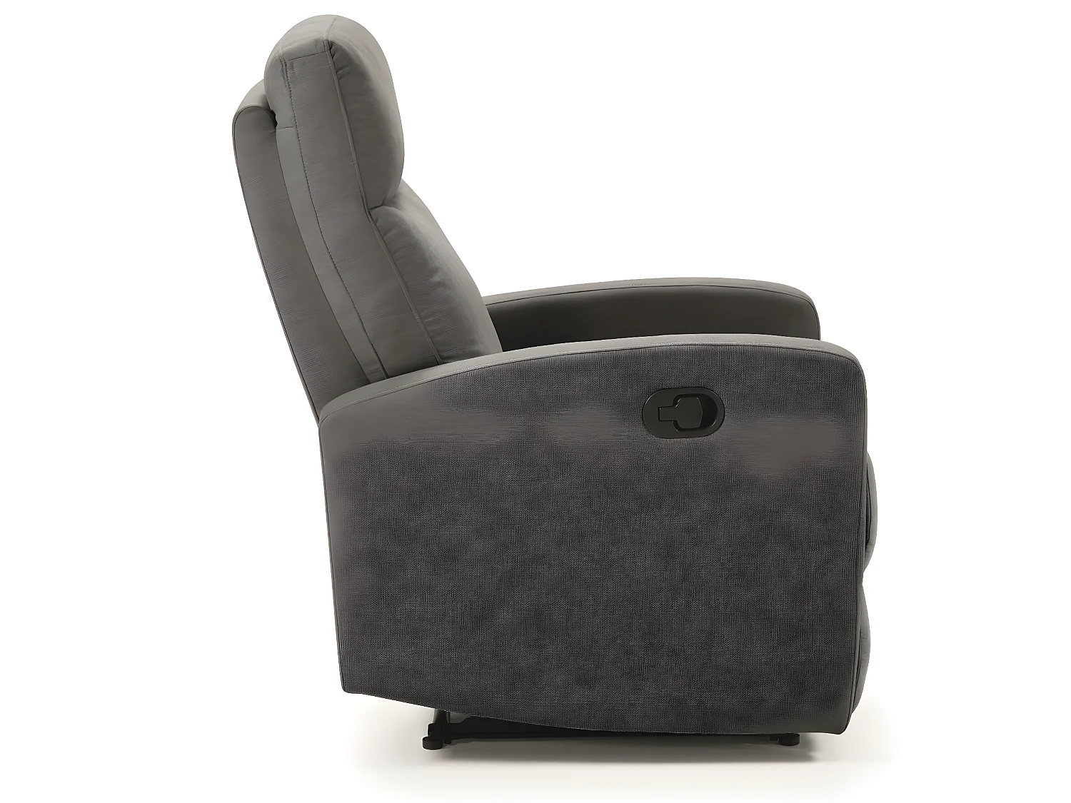 Fauteuil relax manuel en tissu waterproof couleur Gris foncé - L. 66 x P. 88 x H. 103 cm