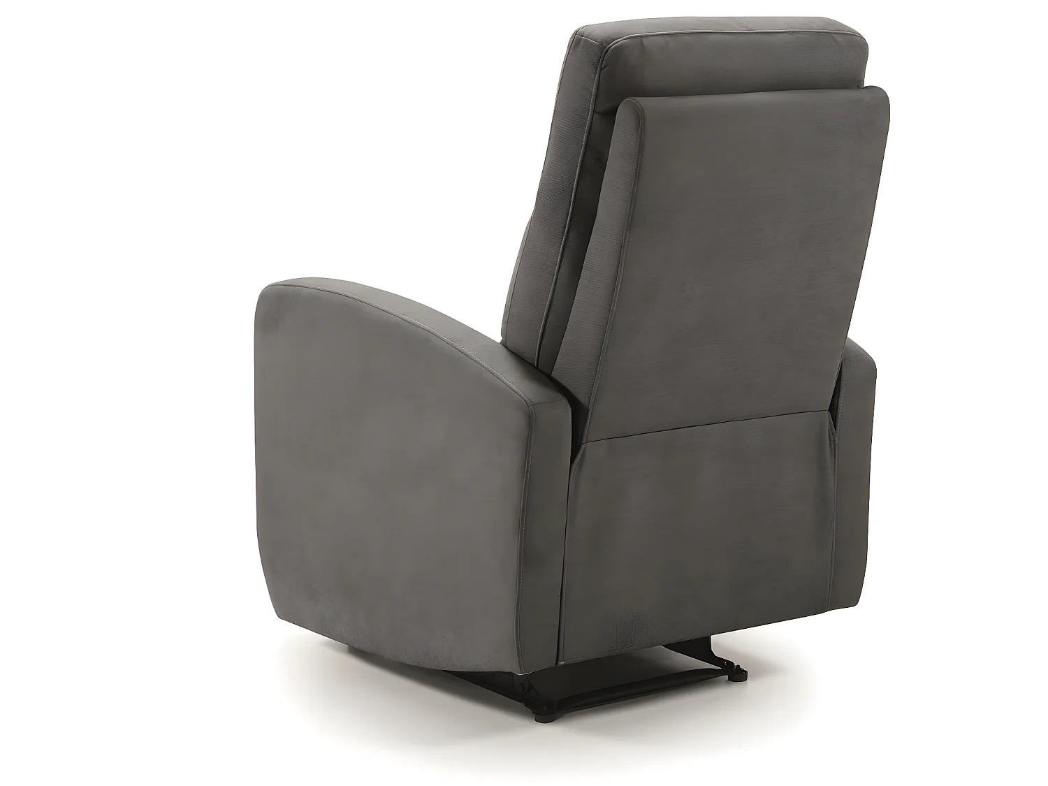Fauteuil relax manuel en tissu waterproof couleur Gris foncé - L. 66 x P. 88 x H. 103 cm