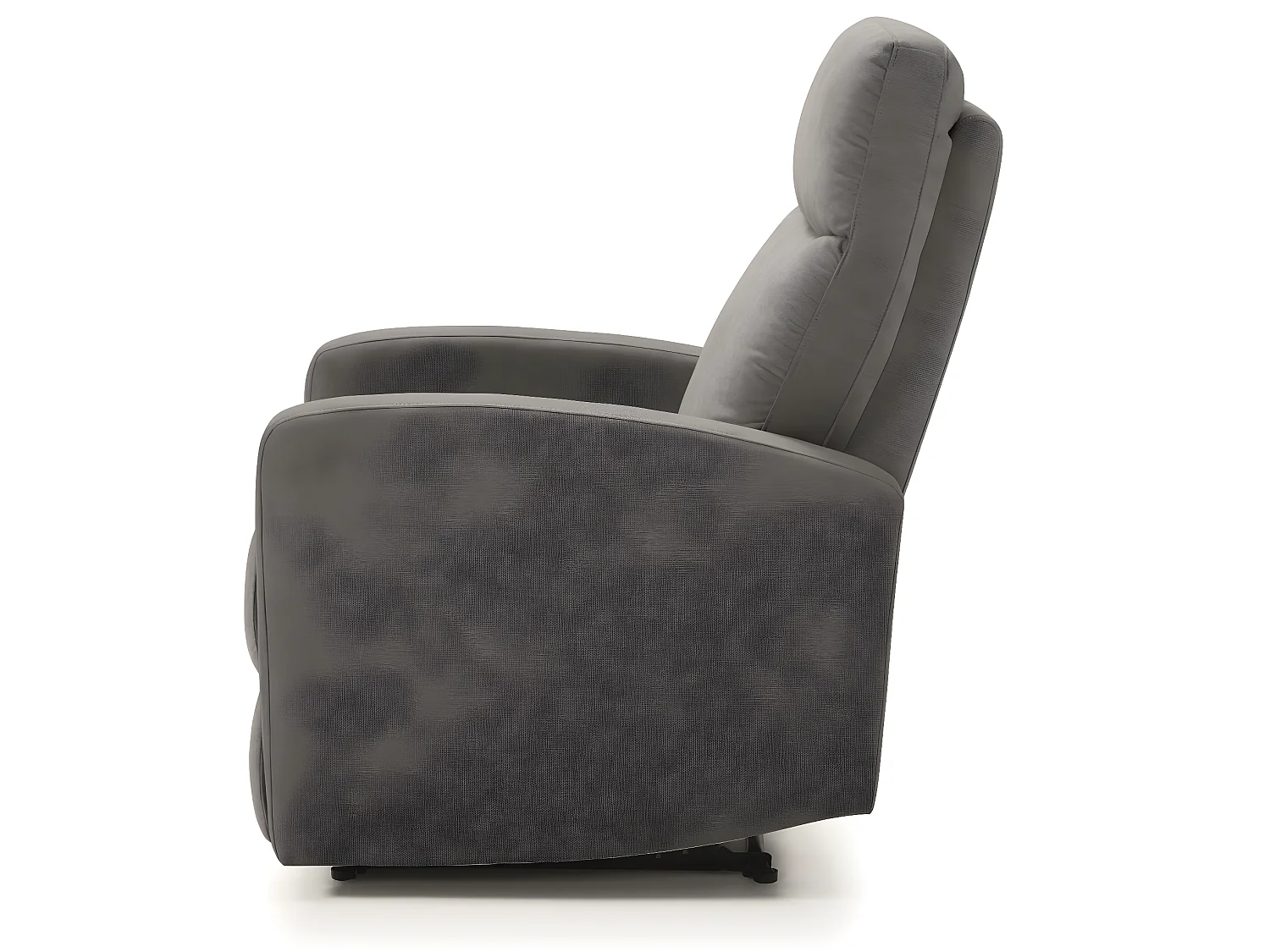 Fauteuil relax manuel en tissu waterproof couleur Gris foncé - L. 66 x P. 88 x H. 103 cm